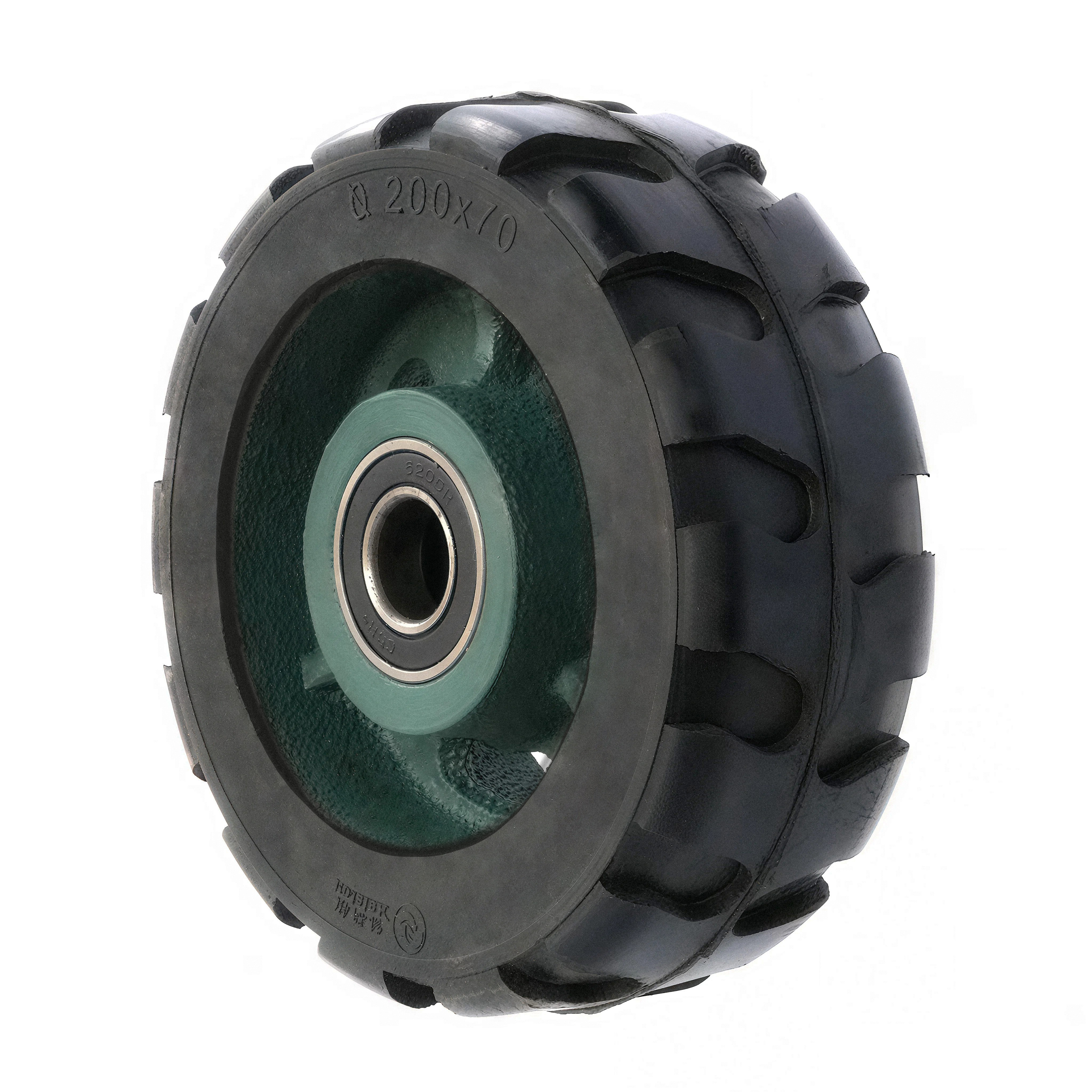 Hd 80 -  Сверхбольшегрузное обрезиненное колесо 200 мм, 850 кг (без кронштейна, шарикоподш.)