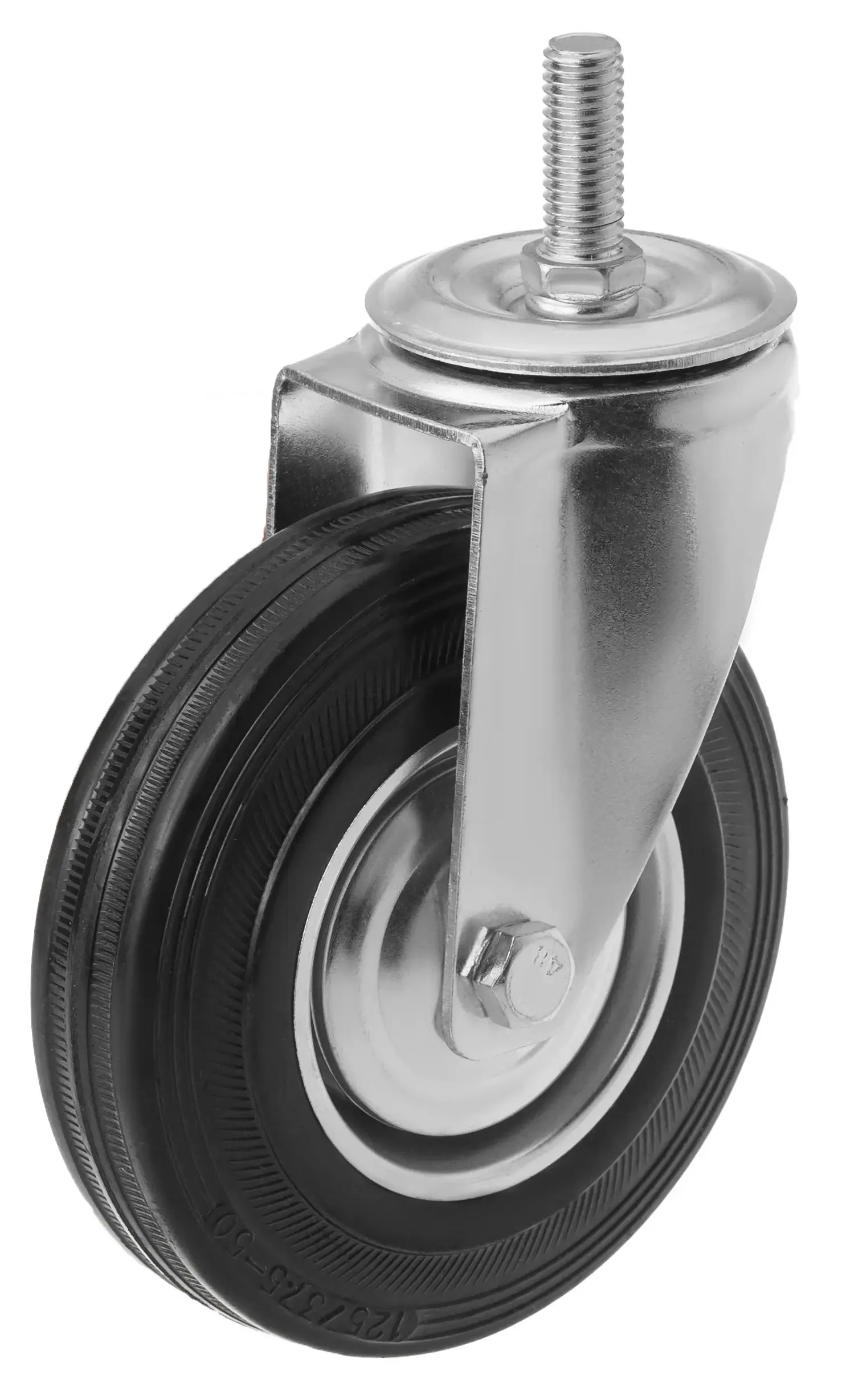 SCt 55 - Промышленное колесо 125 мм, болт М12 (поворотн., черн. рез., роликоподш.)