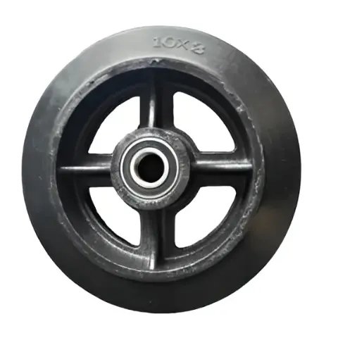 DL90 (K) - Большегрузное колесо без кронштейна 255мм (черная резина, двойной шарикоподш.)