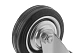 Промышленное колесо, диаметр 75мм, болтовое крепление, поворотная опора, тормоз, черная резина, роликовый подшипник - SCtb 93